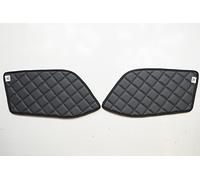 KRAM-TRUCK Parties latérales matelassées pour Portes 2 pièces, Compatible avec Man TGX 2021, Graphite, Fermeture Velcro, Cuir synthétique sur éponge 1 cm, Certificat d'hygiène