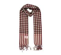 Krama Khmer foulard artisanal traditionnel du Cambodge fait main rouge et noir