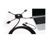 Kramer Electronics K-SPIDER 3 m DisplayPort + Mini DisplayPort + HDMI + USB Type-C HDMI Type A (Standard) Noir