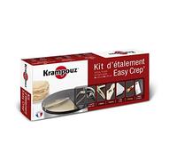 KRAMPOUZ Kit d'Étalement EASY CREP' P/Crêpière Diamètre 35 cm - Étaleur en inox - Pour de Grandes Crêpes Fines et Rondes - Accessoires fournis Réf AKE83