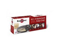 KRAMPOUZ Kit d'Étalement EASY CREP' P/Crêpière Diamètre 40 cm - Étaleur en inox - Pour de Grandes Crêpes Fines et Rondes - Accessoires fournis Réf AKE84