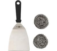 Krampouz Kit de nettoyage pour plancha en inox – spatule coudée + 2 boules inox – Réf AKN1