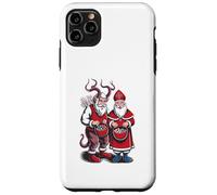Krampus and St Nicholas Naughty Or Nice Kids Christmas Coque pour iPhone 11 Pro Max
