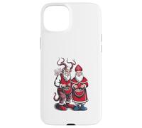 Krampus and St Nicholas Naughty Or Nice Kids Christmas Coque pour iPhone 15 Plus
