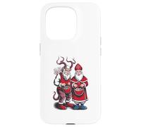 Krampus and St Nicholas Naughty Or Nice Kids Christmas Coque pour iPhone 15 Pro