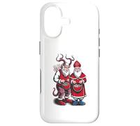 Krampus and St Nicholas Naughty Or Nice Kids Christmas Coque pour iPhone 17