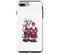 Krampus and St Nicholas Naughty Or Nice Kids Christmas Coque pour iPhone 7 Plus/8 Plus