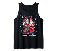 Krampus and St Nicholas Naughty Or Nice Kids Christmas Débardeur