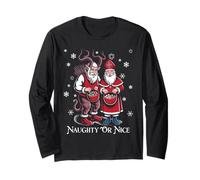 Krampus and St Nicholas Naughty Or Nice Kids Christmas Manche Longue