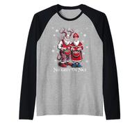 Krampus and St Nicholas Naughty Or Nice Kids Christmas Manche Raglan