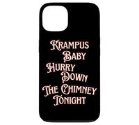 Krampus Baby Hurry Down The Chimney Tonight Dark Humour Noël Coque pour iPhone 13