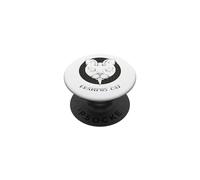 Krampus Cat Horror Xmas Illustration Horned Cat w Tongue PopSockets PopGrip Adhésif