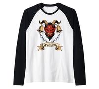 Krampus Cloches de Noël Motif Monstre à Cornes Manche Raglan