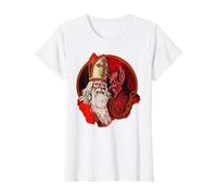 Krampus et Saint Nicolas T-Shirt, Femme, Blanc, S