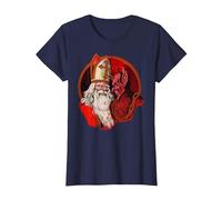 Krampus et Saint Nicolas T-Shirt, Femme, Bleu Marine, XS