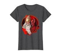 Krampus et Saint Nicolas T-Shirt, Femme, Chiné Foncé, S