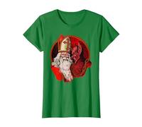 Krampus et Saint Nicolas T-Shirt, Femme, Vert Kelly, XS