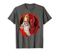 Krampus et Saint Nicolas T-Shirt, Homme, Asphalte, S
