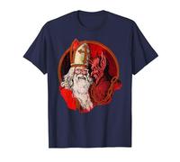 Krampus et Saint Nicolas T-Shirt, Homme, Bleu Marine, S