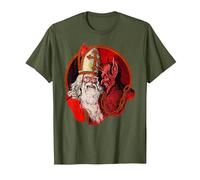 Krampus et Saint Nicolas T-Shirt, Homme, Olive, S