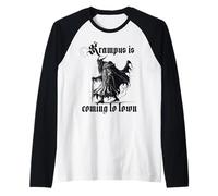 Krampus Evil Santa Claus - Krampus sud-Allemand Manche Raglan