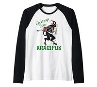 Krampus - Greetings from Krampus, Hommes, Femmes, Enfants Noël Manche Raglan