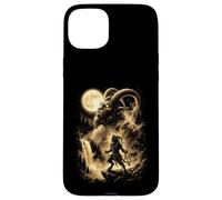 Krampus Hurlant à la Lune Meme Noël 2026 Coque pour iPhone 15 Plus