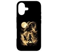 Krampus Hurlant à la Lune Meme Noël 2026 Coque pour iPhone 17