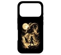 Krampus Hurlant à la Lune Meme Noël 2026 Coque pour iPhone 17 Pro