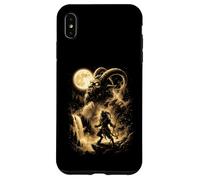 Krampus Hurlant à la Lune Meme Noël 2026 Coque pour iPhone XS Max