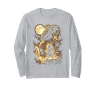 Krampus Hurlant à la Lune Meme Noël 2026 Manche Longue