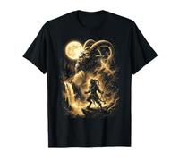 Krampus Hurlant à la Lune Meme Noël 2026 T-Shirt