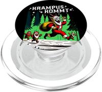 Krampus Kommt Retro Scary Christmas Night Merry Krampusnacht PopSockets PopGrip pour MagSafe