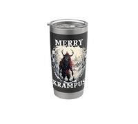 Krampus T | Déguisement Krampus | Père Noël effrayant Gobelet isotherme en acier inoxydable double paroi