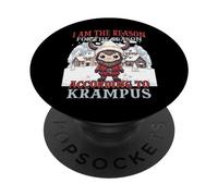 Krampus T Démoniaque Père Noël Kawaii Krampus Masque Taille PopSockets PopGrip Adhésif