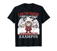 Krampus T Démoniaque Père Noël Kawaii Krampus Masque Taille T-Shirt