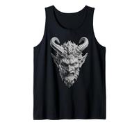 Krampus Tête de Diable satanique sculptée à Cornes Sombres Débardeur