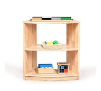 KRAND Bibliothèque de rangement incurvée Montessori pour jouets, livres, arts pour salle de classe et maison pour enfants - Meuble pour salle de jeux/garderie/maternelle/crèche (armoire incurvée à 3