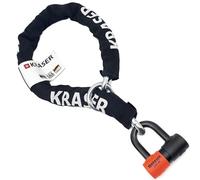 KRASER KR50120L Antivol Moto Homologué SRA, Robust Mini U 18mm + Chaîne Haute Sécurité Acier Cémenté 13,5mm Testée Sciage Coupe-Boulons, Multifonction Bloque Disque + Chaîne 120cm Lasso +Polyvalente