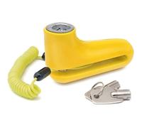 KRASER KR707Y Antivol Bloque Disque Moto, Jaune ø7mm Plus Dissuasif, Serrure avec Balle Anti-perçage, Sécurité Compacte Facile à Transporter, Bloc Disc Frein Roue pour Moto Scooter Velo Electrique