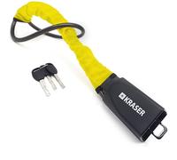 KRASER KR882Y Antivol Voiture Volant Ceinture, Câble en Acier Flexible, Plus Visible, Serrure avec Disque Antiperçage, Bloque Anti vol pour Blocage Auto, Camping Car, Remorque, Caravane Fourgon