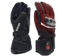KRASER KRGS28-XXL Gants Moto Homologué Premium, Chauffants et Imperméables de Haute Qualité, Testé Extrême et Protection en Fibre de Carbone, 3 Niveaux de Chaleur, Gants Moto Hiver pour Homme et Femme