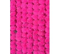 Krati Exports Lot de 5 guirlandes de calendulas synthétiques de 1,5 m | Décoration indienne/américaine pour fête de mariage, décoration Diwali, bouquet de printemps floral (Rose clair)