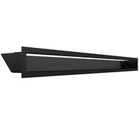 KRATKI AIR Grille de Ventilation 9x100 cm - Grille d'air Chaud Noir, Grille d'extraction pour Ventilation de cheminée résistante à la Chaleur et Surchauffe - Sortie d’Air Chaud à 45°