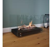 KRATKI Biokamin Hotel - Cheminée au éthanol - 700 x 334 mm - Réservoir de 0,50 l - Noir - Cheminée de table décorative autoportante - Idéal pour la maison, le restaurant ou la terrasse - Certifié TÜV - Rhénanie
