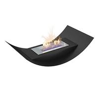 Kratki Cheminée éthanol BIOMISA, cheminée à feu véritable autoportante, Dimensions en cm: L71.70 x H 17.10 x P40, Longueur de la Ligne de feu 25 cm, Combustible: éthanol, Poids 10,4 kg