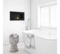 Cheminée Bio KRATKI cheminée Murale décorative Golf Noir 374mm x 648mm TÜV - Homologuée Rhénanie
