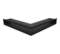 KRATKI Grille d'aération d'angle 56 x 56 x 9 cm Noir Slim