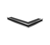 KRATKI Grille d'aération d'angle Gauche en Acier Inoxydable 60 x 40 x 6 cm