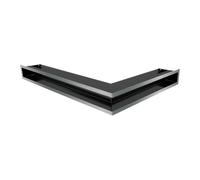 KRATKI Grille d'aération d'angle Gauche en Acier Inoxydable 76,6 x 54,7 x 9 mm
